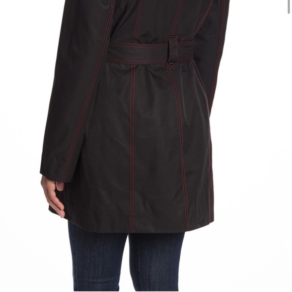 New MICHAEL Michael Kors Asymmetrical Zip Trench Coat - Picture 8 of 11